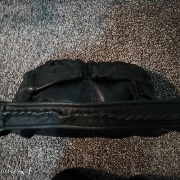 Cole Haan Black Leather Shoulder Bag - Picture 4 of 7